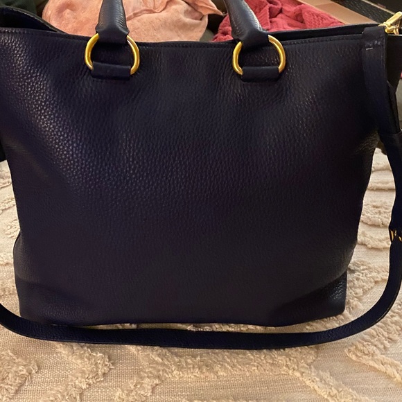 PRADA Vitello Phenix Tote Navy Blue - Picture 6 of 11